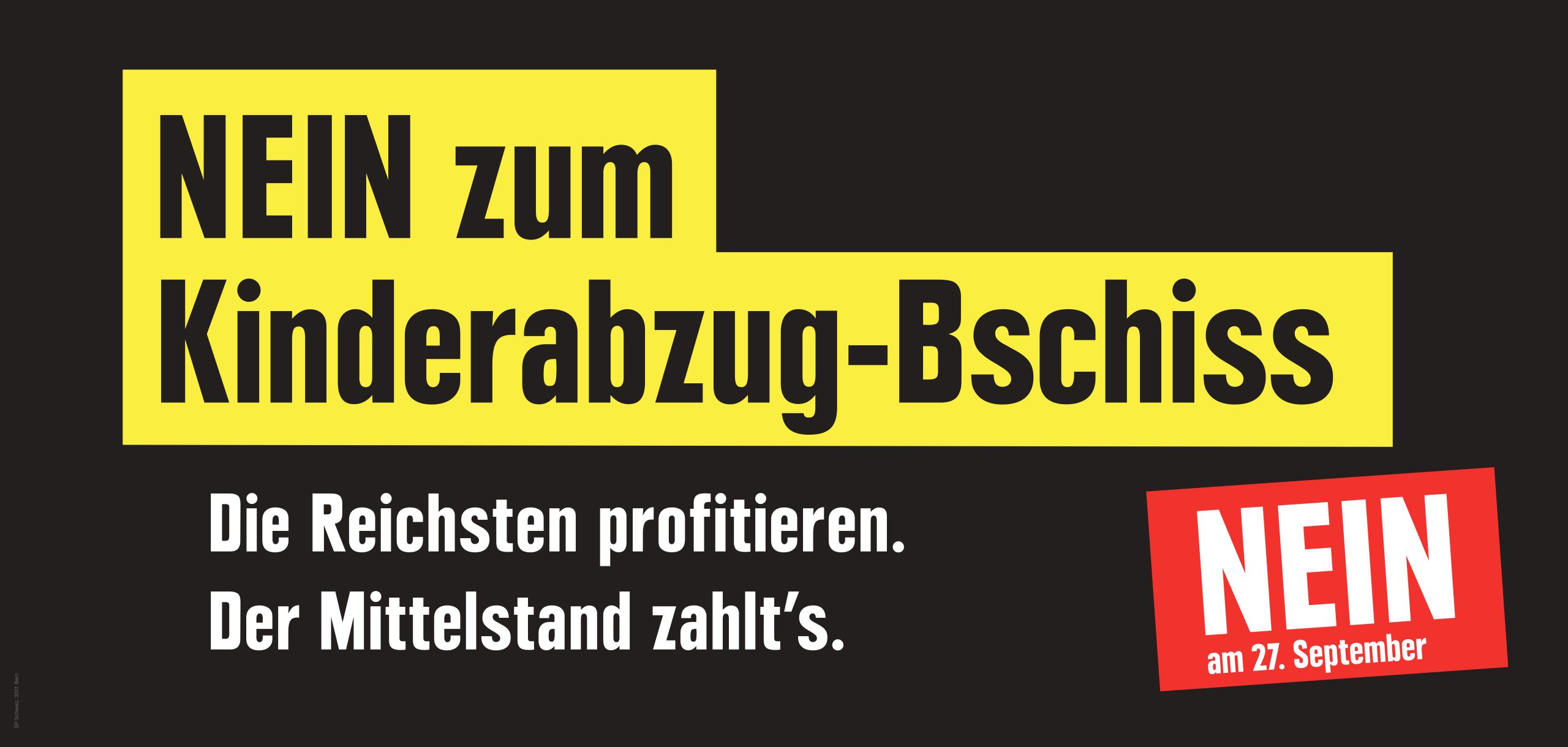 Überparteiliche Medienkonferenz: Nein zum Kinderabzug-Bschiss!