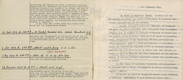 Auszug aus der Fiche von Bundesrat Ernst Nobs.